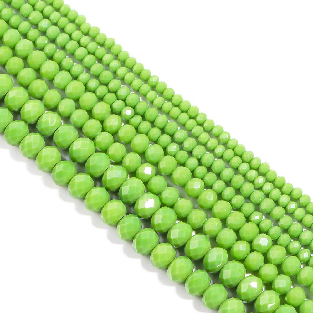 3/4/6/8/10mm Multicolor Crystal Glass Faceted Beads Rondelle Spacer Flat Abacus Bead For Jewelry Making DIY Necklace Accessories