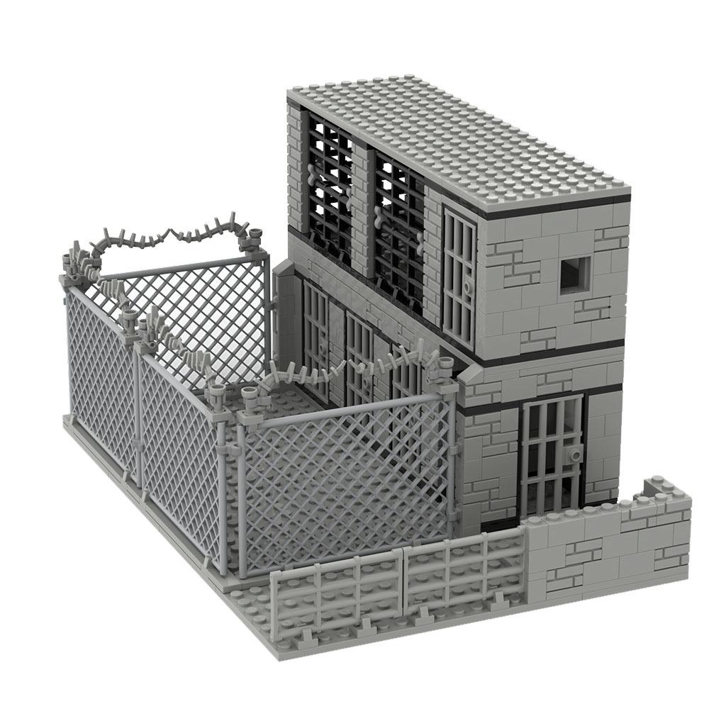 Double layer Military Prison Building Blocks Military Restricted Blocks Toys Sets DIY Construction Bricks Toys for Boys Gifts