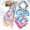Flowers Print Women Silk Scarf 70*70cm Hair Scarf Fashion Hijab Bandana