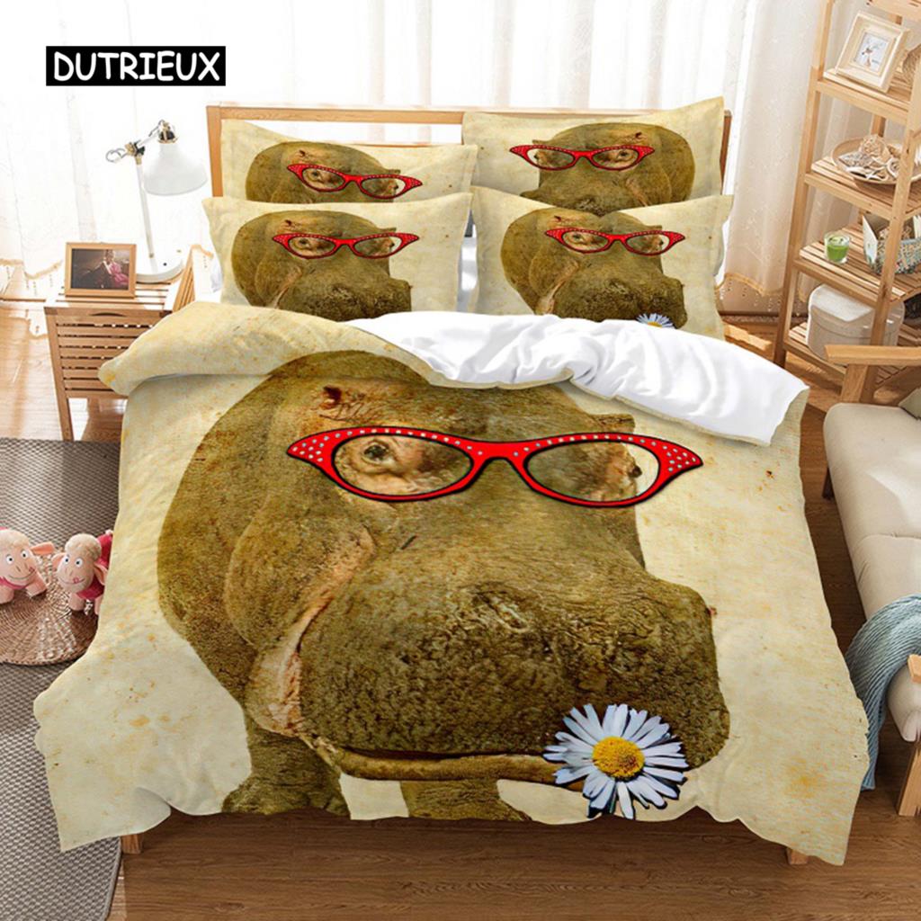 Ložní souprava Pavouk a zvířata Mikrovlákno 3D tisk Povlak na přikrývku Queen King Size Módní design Povlak na přikrývku s povlaky na polštáře