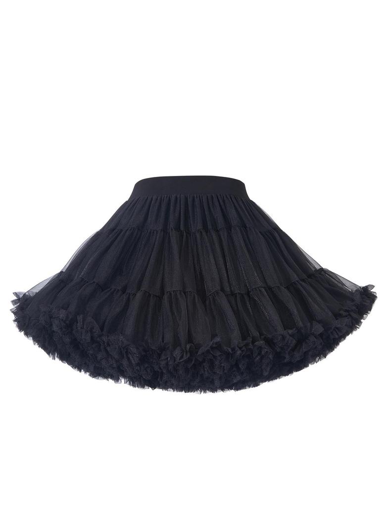 Verbesserter flauschiger Netz-Tutu-Rock für Damen, 2. Generation, Ballett-Stil
