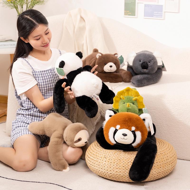 65cm High Quality Forest Animal Plush Doll Pillow Soft Long-arm Raccoon Dinosaur Sloth Panda Koala Plush Toy Home Decor