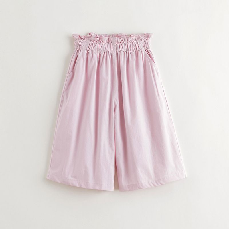 Mark Jenny Girls  Lace-Waist Casual Wide-Leg Pants Baby Pure Cotton Pants 2025 Spring and Summer New Style 550888