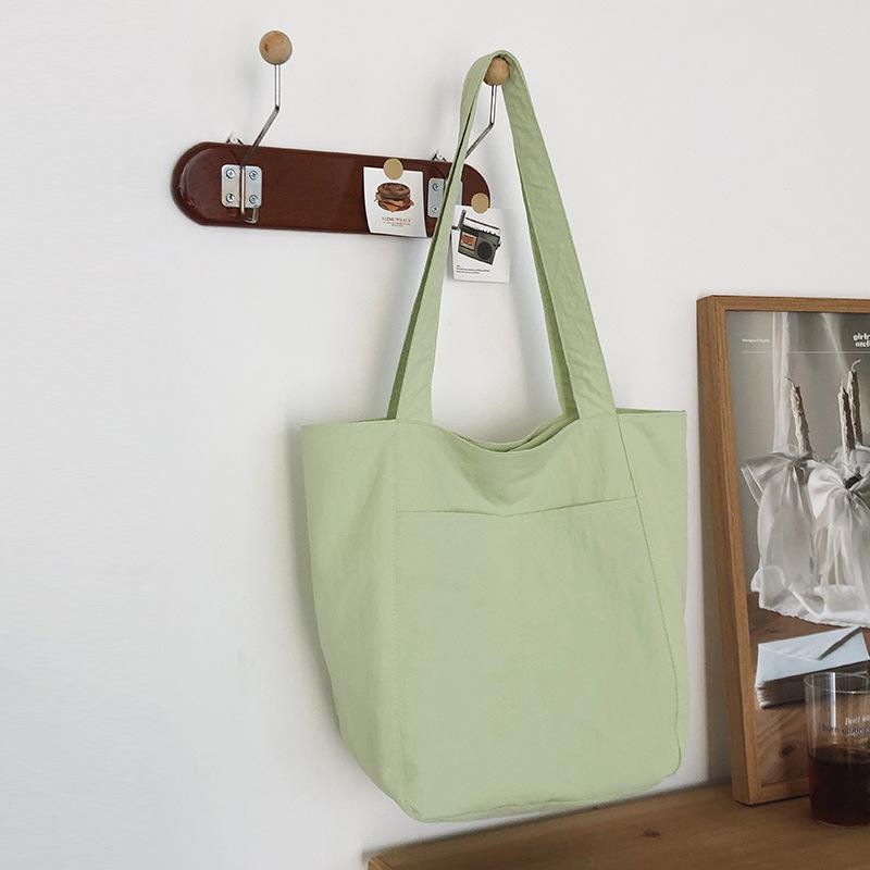 New Shoulder Crossbody Handbag Women's Bag Large Bag Girls Large Capacity Literature and Art Students Simple Casual Tote Bag