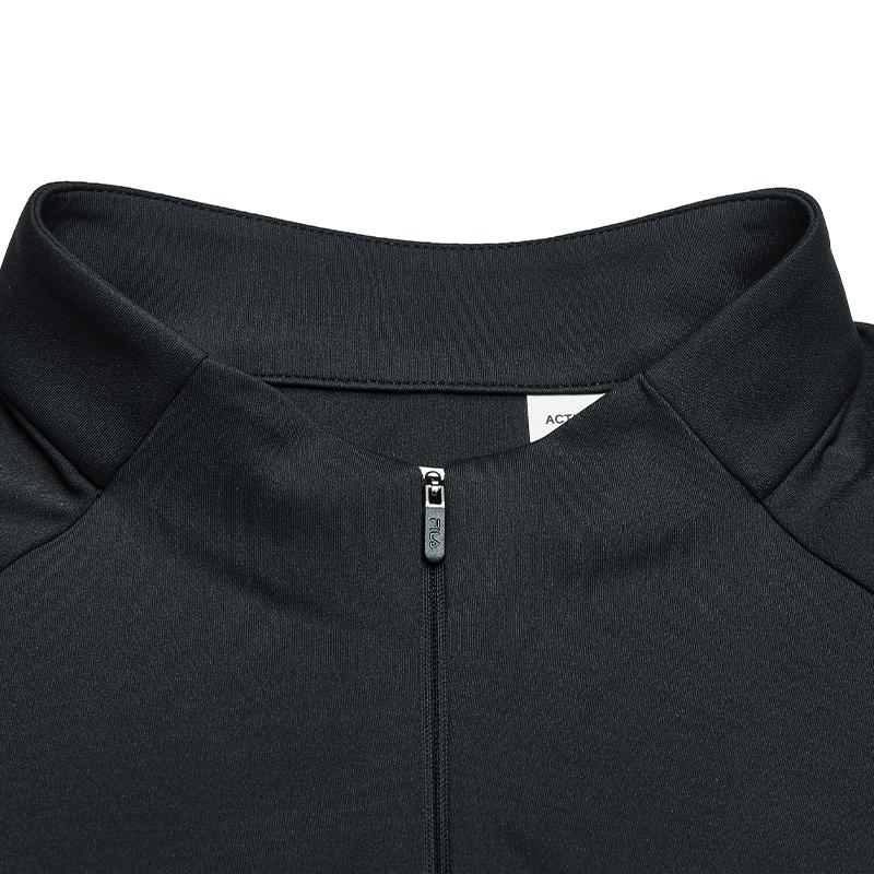 Fila Fitness Simple Fashion Versatile T-Shirt Women Tops Deep-Black A61W631201FBK