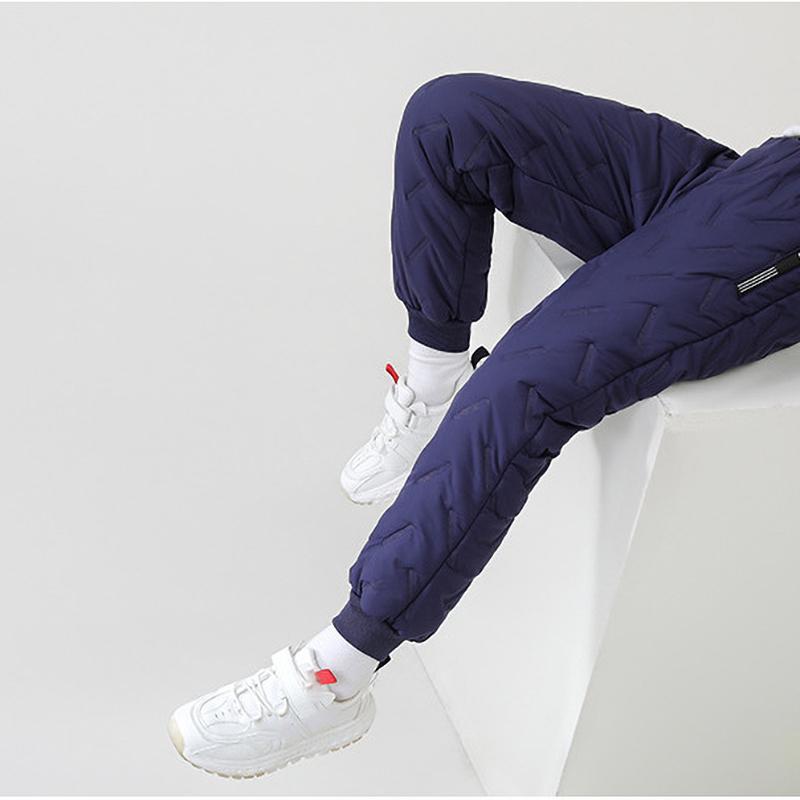 Pantalones de algodón para niños, pantalones de invierno gruesos para niños, pantalones cálidos de algodón y lana de cordero, pantalones casuales de felpa para niños
