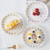 Bread Ceramic Plate 6-inch Small Plate Fruit Butterfly Snack Plate Floral Pastry Storage Bone Plate Creative Simple Korean