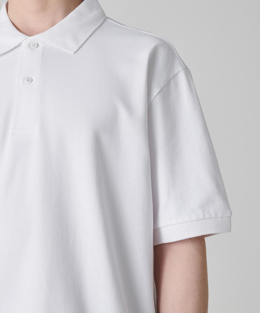 MUSINSA STANDARD [Cooltandard] Relaxed Fit Pique Polo Shirt [White]