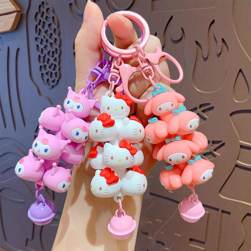 Adorable Cartoon Stackable Kt Cat Keychain For Cars And Backpacks Wholesale Gift