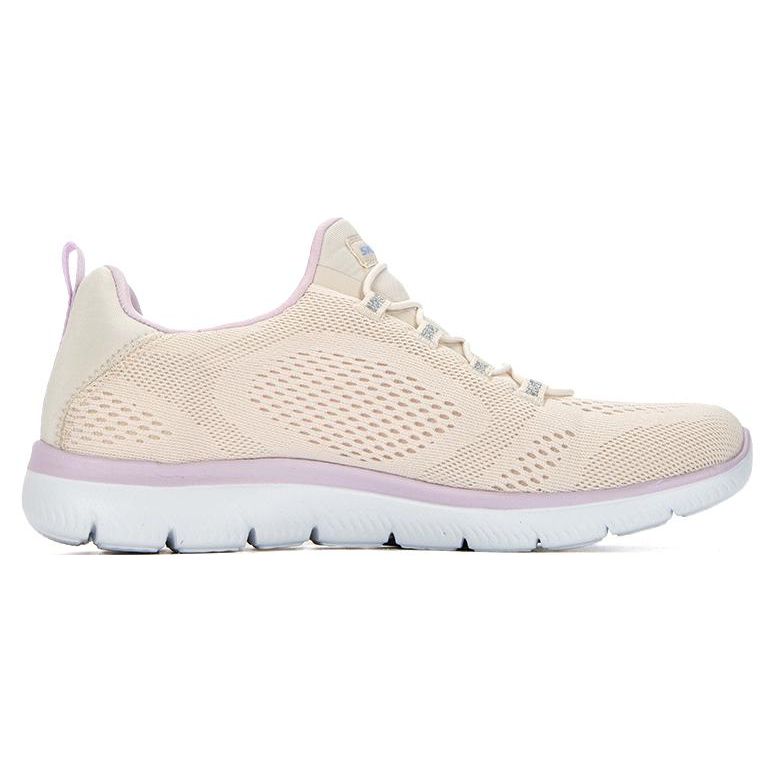Skechers Summits Mesh Fabric Athletic Comfort Shock Absorption Durable Lightweight Rebound Low Top Casual Shoes Women Sneakers 149523-NTPR
