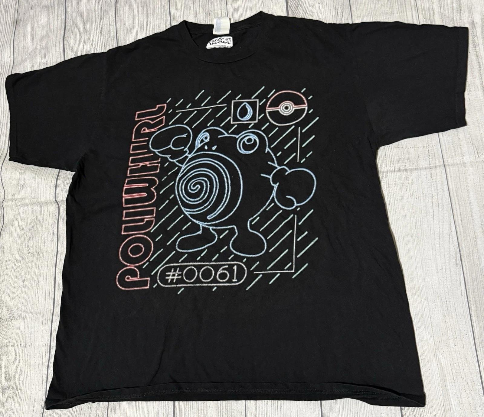 

Pokemon Amazon Graphic T Shirt Club Exclusive Poliwhirl 0061 Size XL HTF Rare S