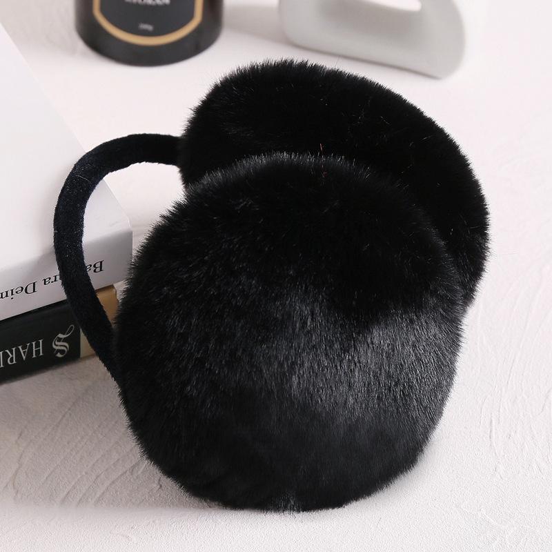 

Плюшевые зимние наушники, искусственный мех кролика рекс, затылочные наушники для мужчин и женщин