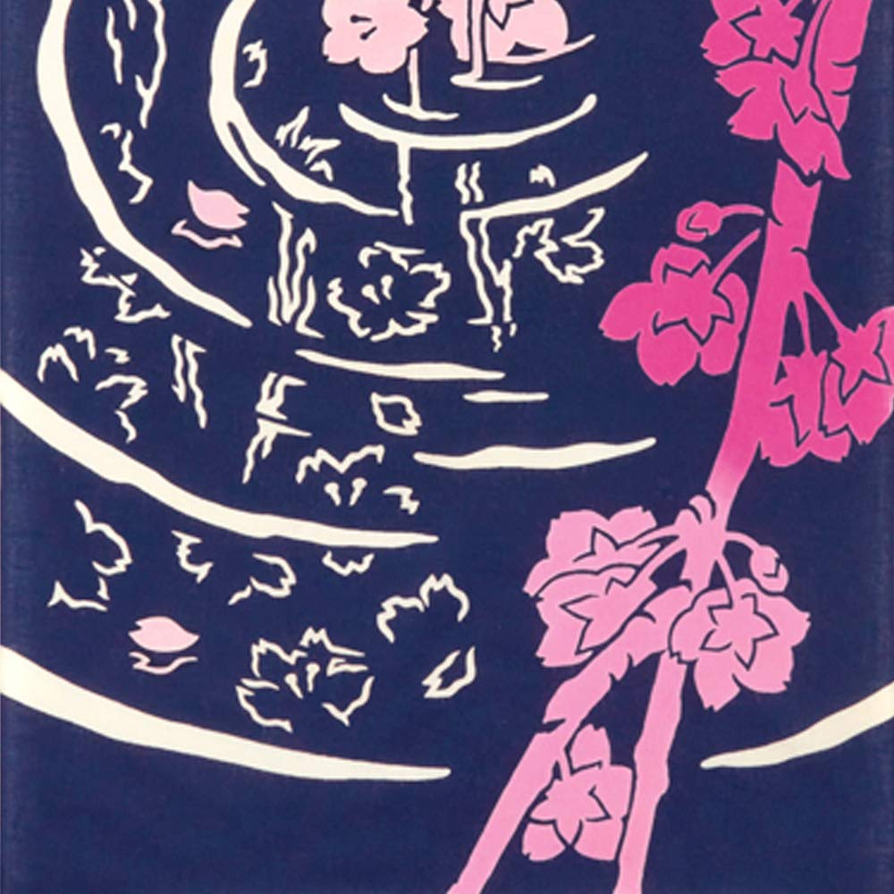 kenema Tenugui Hand Weeping Mirror Cherry Blossom 34 x 90cm Miyamoto-Towel Japanese-made Chū-dyed Towel, Design,