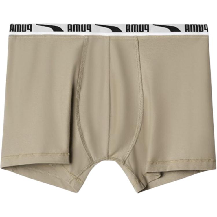 Puma Breathable Slim Fit Anti-Chafing Boxer Briefs 2-Pack Men Underwear Khaki 701220982-006