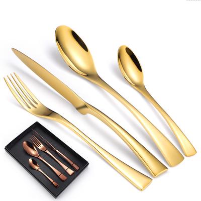 430 Stainless Steel Cutlery Set 4 Piece Set Hotel Restaurant Supplies Steak Home Creative Knife Fork and Spoon Gift Box