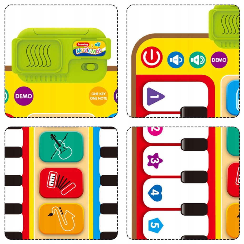 Musical Dance Mat Interactive Piano Instruments Large Colorful