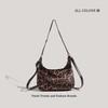 Bag new leopard print armpit bag dumpling bag autumn and winter chain shoulder bag retro fashion oblique span bag women