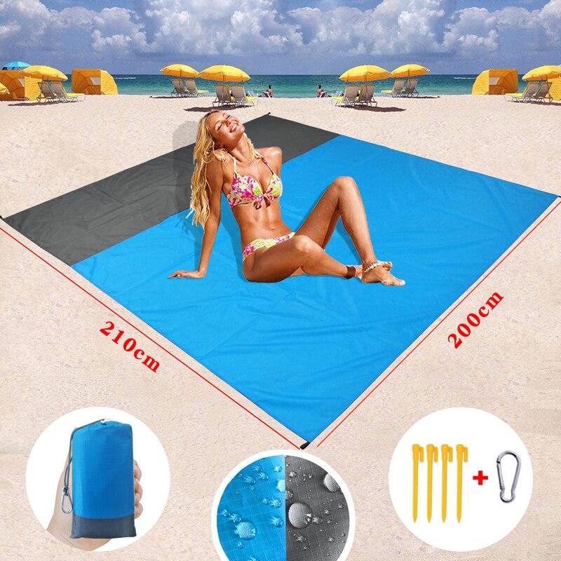 Vodotěsná kapesní plážová deka Outdoor Piknik Camping Mat Přenosná skládací podložka Sand Beach Mat
