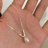 Women Luxury Single Pearl Geometric Clavicle Necklace