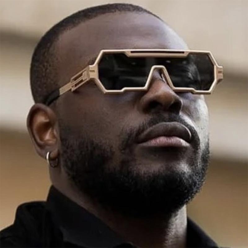 Heavy Metal Steampunk Sunglasses For Men Square Vintage Punk Fashion Glasses Retro Hombre