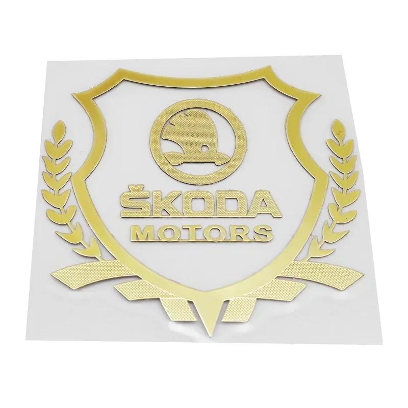 LZIE8 Plastic Car Window Badge Sticker for Skoda Octavia Fabia 1 2 A7 Tour RS Rapid  Kodiaq Yeti Karoq Superb Rear Exterior Decoration