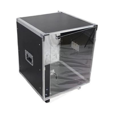 MVCORWNS 16U Reinforced Aviation Speaker Cabinet with Acrylic Door CN Plug (adapter Included) (CN Version)