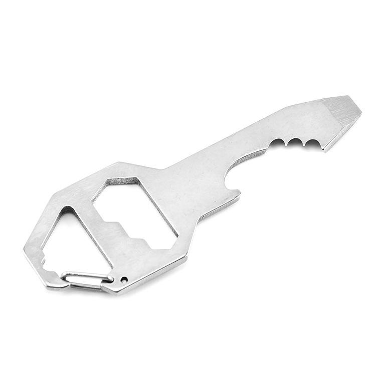 Multifunctional Card Tool Keychain: Bottle Opener, Hex Key, Mini Screwdriver, Pendant.