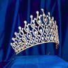 Sparkling Baroque Queen Tiaras Elegant Bridal Headwear Rhinestone Diadem  Birthday Party