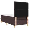 Boxspring Bed with Headboard Dark Brown 200 x 90 cm Fabric