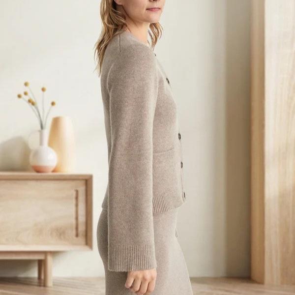 Damen Europäischer & Amerikanischer Weicher Strick Cardigan - Frühling & Herbst Lässiger Stil Pullover