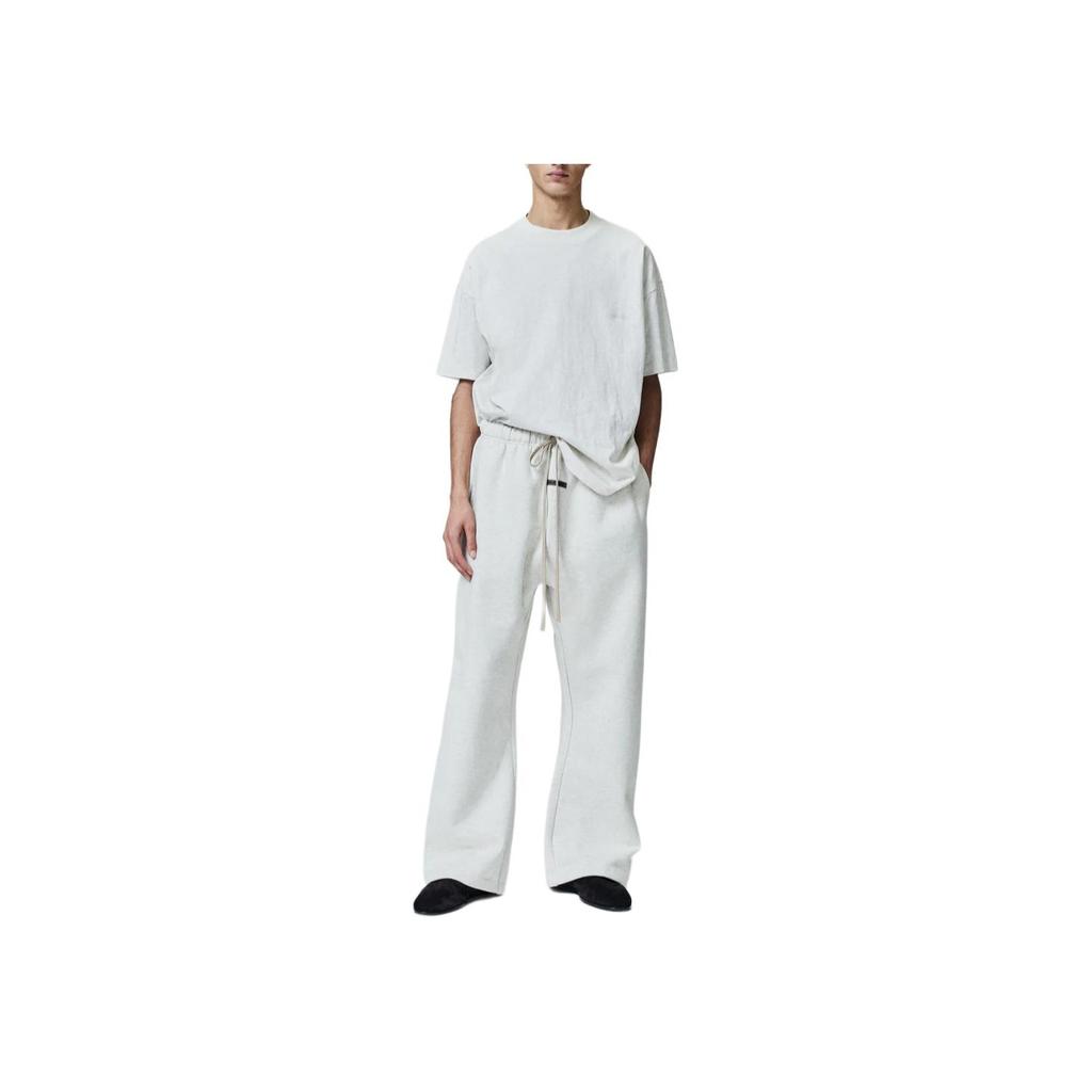 Fear of God Essentials Embroidered Essential Tee Ivory Men Tops Cream 125HO254282F