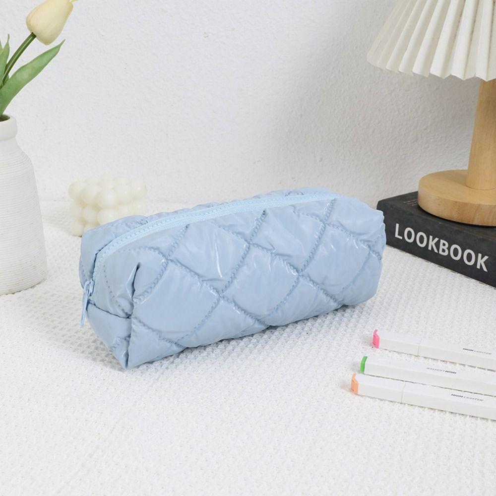 Multifunctional Stationery Bag Solid Color Storage Bag INS Pen Bag School Office