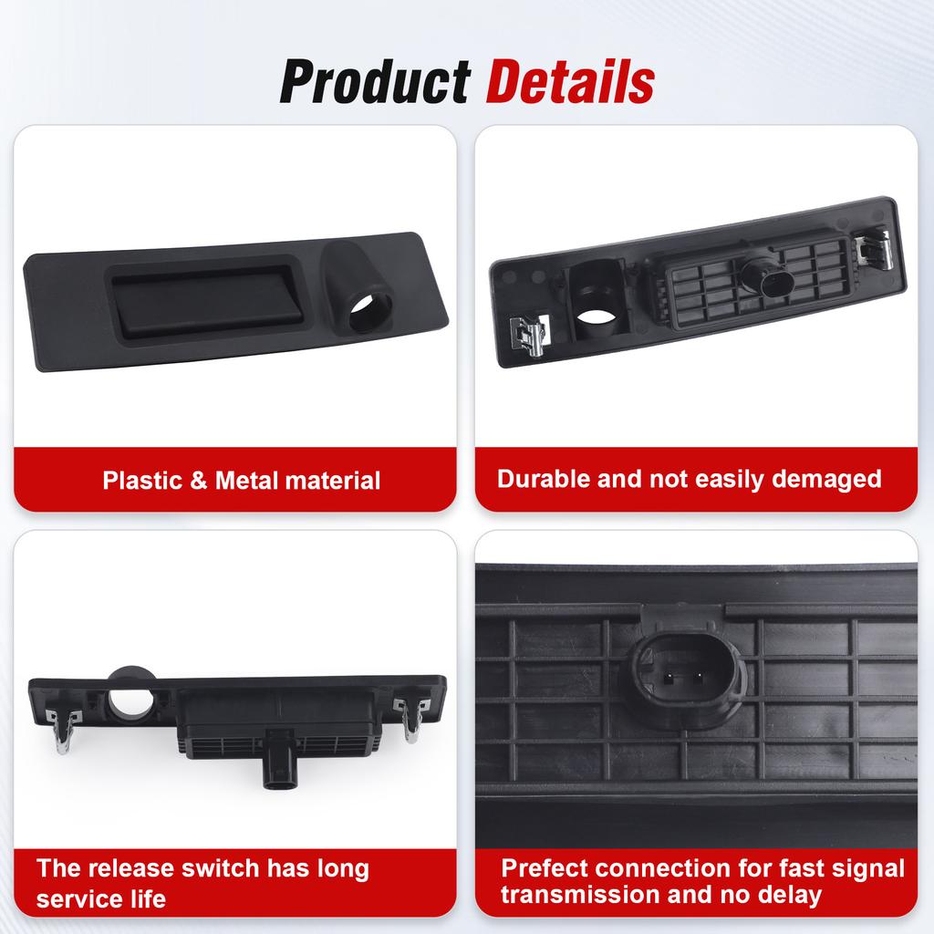 For Tesla Model 3 Model Y ABS Plastic Black Trunk Release Switch OE 1095949-00-E Car Rear Trunk Lid Electric Tailgate Switch