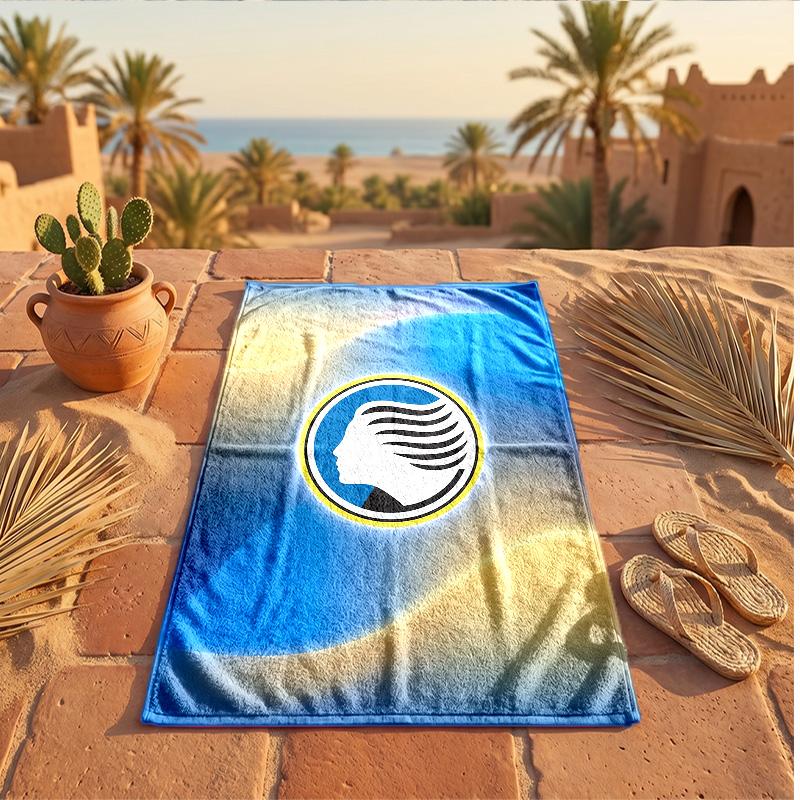 Asciugamano da Spiaggia in Microfibra con Stampa Atalanta FC Asciugatura Rapida Assorbente Grande per Spiaggia Nuoto Viaggio