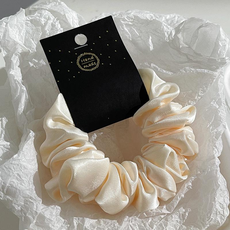 Premium Luminous Satin Scrunchie: High Elasticity Silk Hair Tie