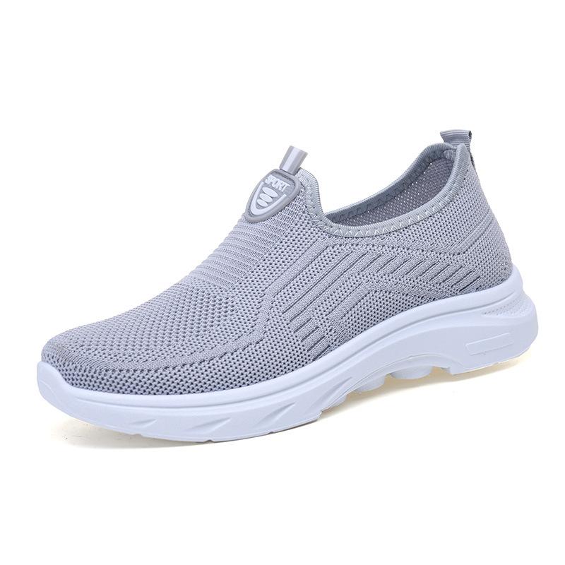 

Shoes: Women s spring fly weave, breathable, plus-size casual shoes, soft soles, light one-foot shoes, women s shoes, slip-ons, flat heels 41