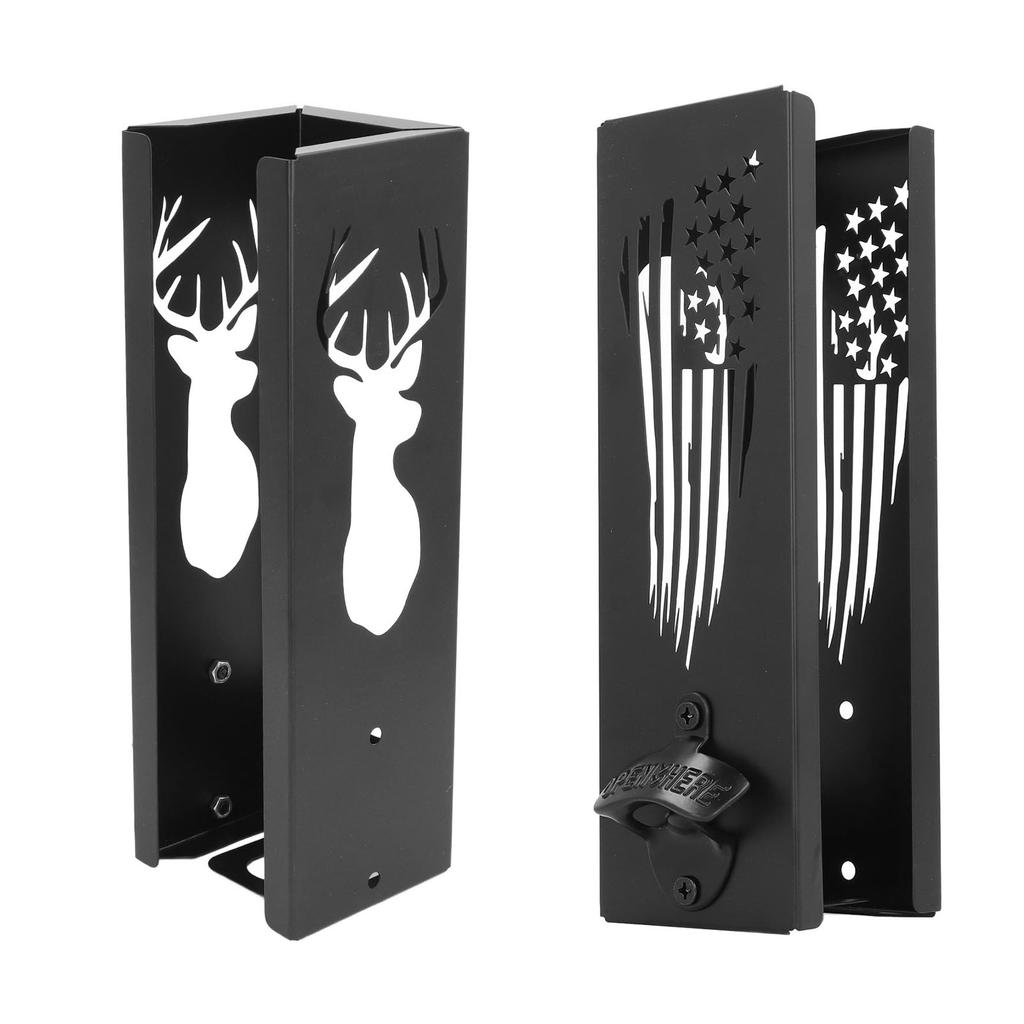 Wall Mounted Can Cooler Holder Iron Exquisite Multifunctional with Bottle Opener Can Cooler Dispense