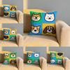 Cartoon Simple Cute Dog Cushion Cover Soft Reversible  Durable Pillow Cover  MultiScene Use for Home  Car Daily Comfort