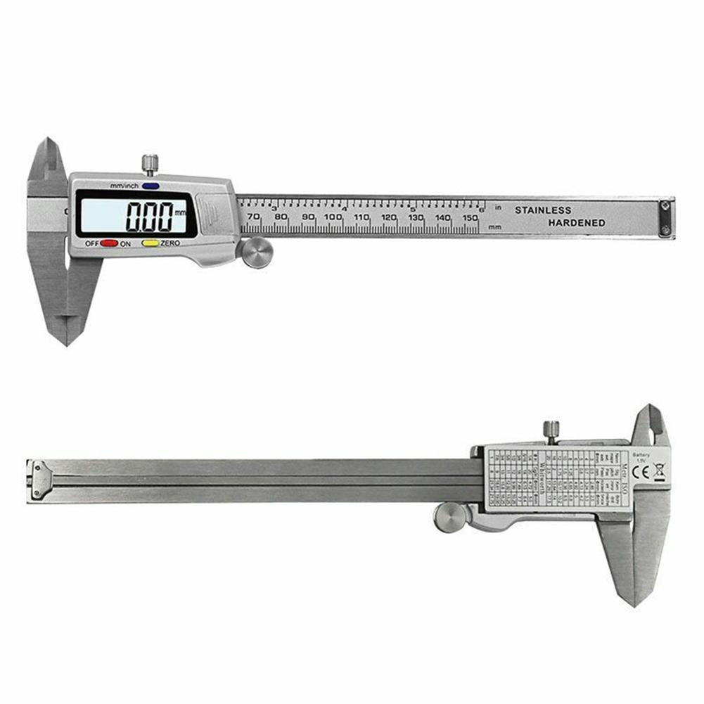 150mm Electronic Digital Caliper Stainless Steel LCD Screen Vernier Caliper Gauge Measuring Tool Digital Ruler China Mainland