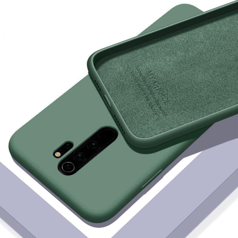 

Для XiaoMi RedMi Note 9 9s Pro 10 11 11S 10s 10T 9T 8 8T 7 Pro 9A 9C 10C Poco X3 F3 мягкий твердый чехол Candy жидкий силиконовый чехол RedMi Note 11 темно-зеленого