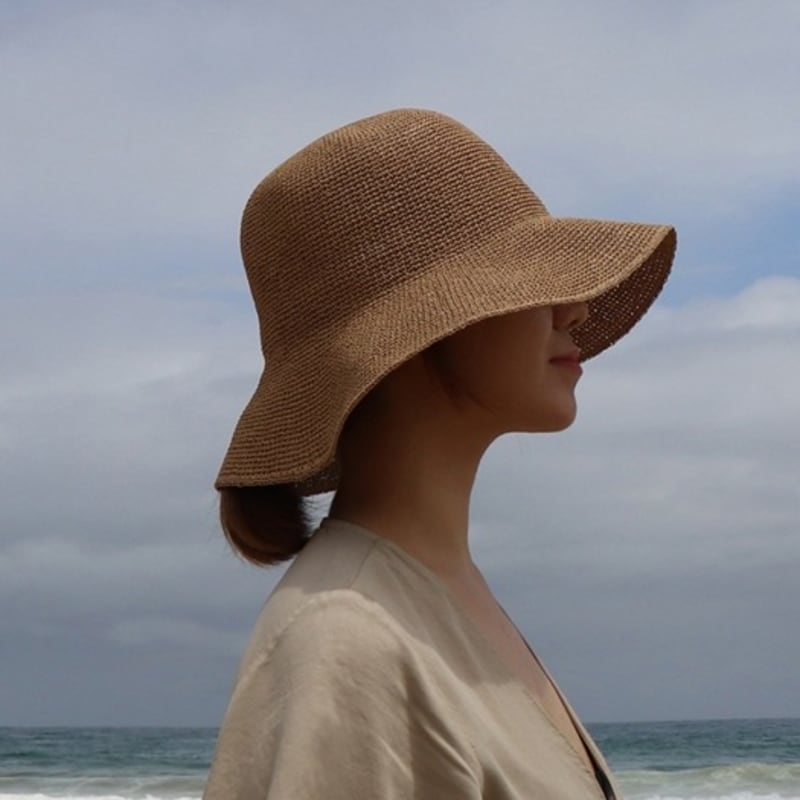 

MAD FACTORY панама из натуральных материалов BEIGE