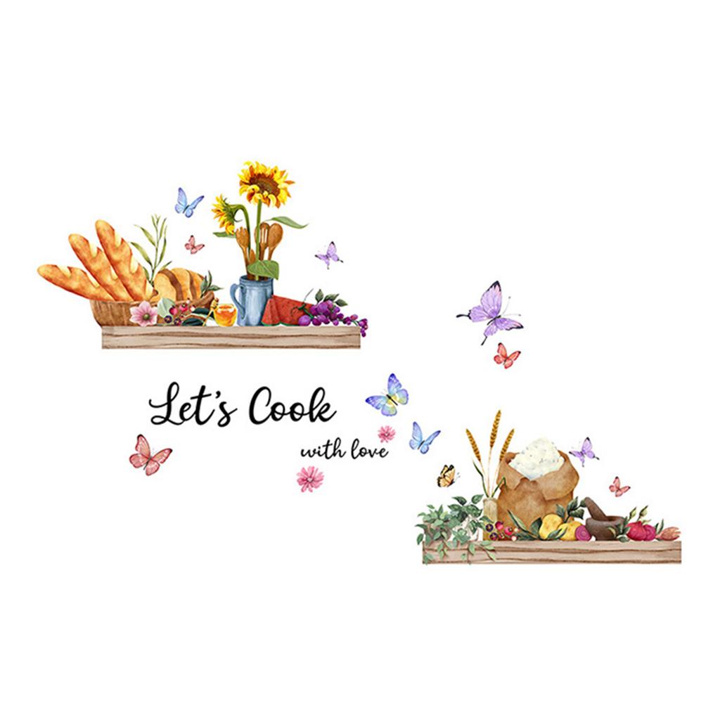 Decals Stickers Butterfly Creative Flower Matte PVC