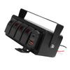 4 Gang Rocker Switch Panel with PD Type C QC3.0 USB Charger Waterproof Universal Fit for Car Truck Boat RV UTV ATV Red