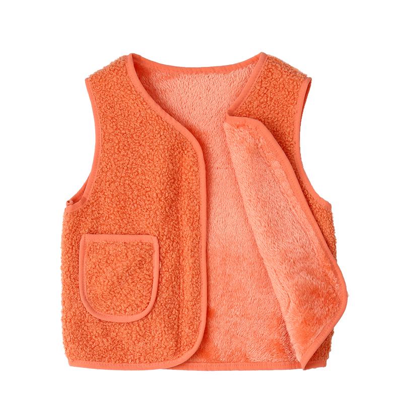 Kids' Lambswool Fleece Vest for Boys & Girls - Warm, Double-Sided for Indoor/Outdoor, Autumn/Winter, Sizes Infant to Medium.