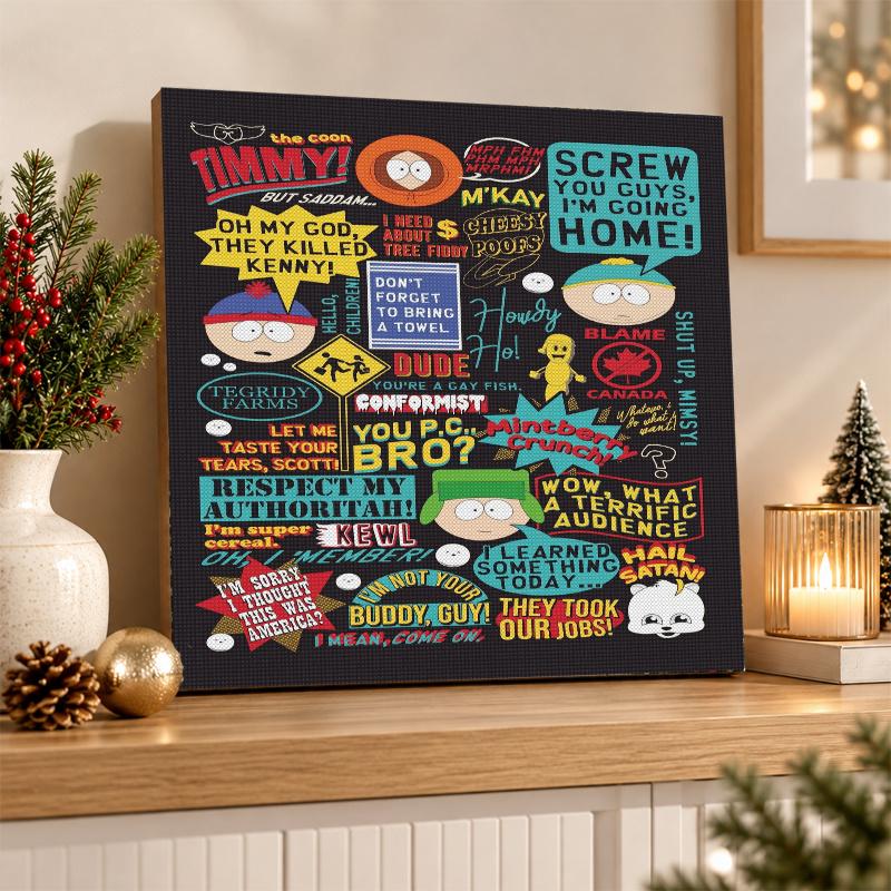South Park Diamond Painting Kit 5D Full Drill DIY Diamond Mosaic Wall Art Home Decor