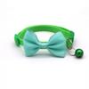 Cat Collar Solid Color Bowknot Puppy Chihuahua Collars with Bell Adjustable Safety Buckle Cats Bow Tie Pets Accessories