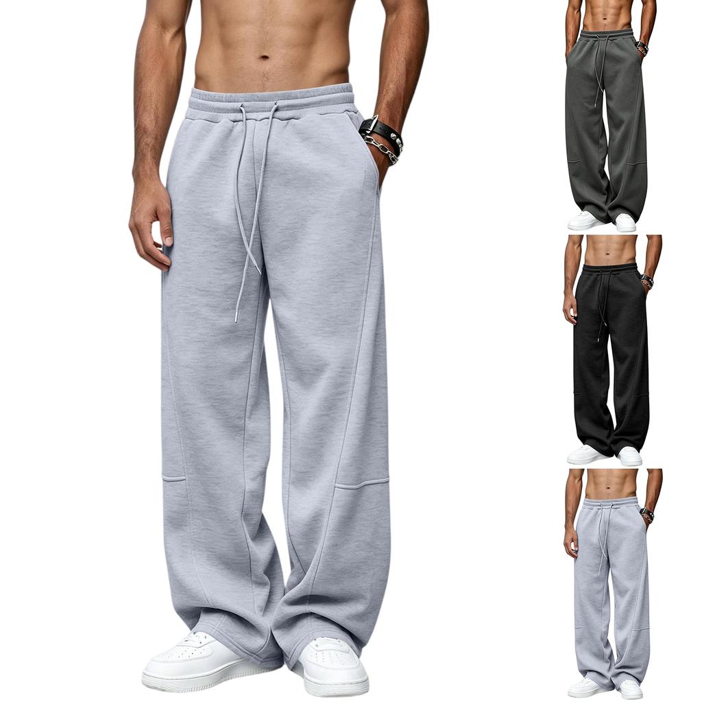 Men's Loose Fit Sweatpants Color Casual Athletic Pants for Everyday Wear