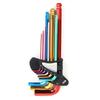 9Pcs Hex Wrench Star Key Ball End Metal Long Arm Metal Key Tool Set Kit for Repair