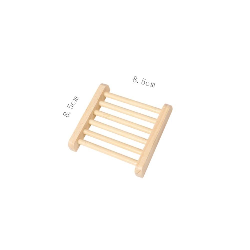 Hollow Slat Wood Soap Dish Quick Drain Bathroom Storage Practical Soap Rack Hotel Washroom