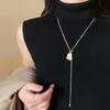 Gold Plated Irregular Round Pendant Necklaces for Women Luxury High-end Adjustable Necklace Fashion Charm Jewelry Daily Wear